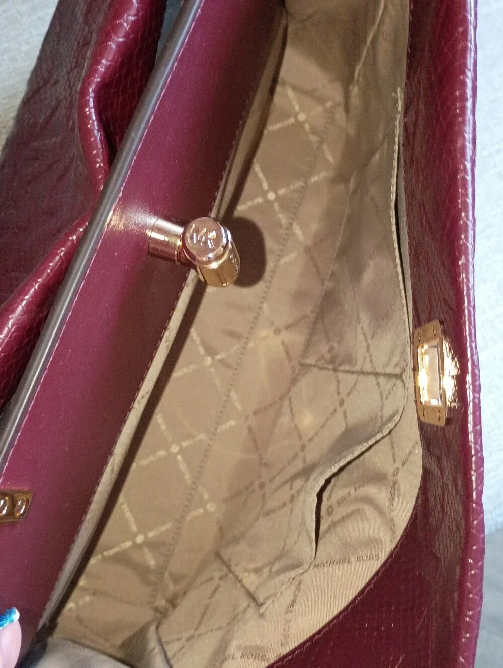 Michael kors Penelope signature logo satchel tote leather